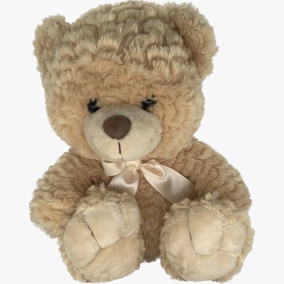 Teddy Bear Stuffed Animal Mai Toi Tan Soft Plush Polyester 13" Cute Cuddly Lovey - Picture 1 of 11